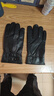 礼莎皮手套男加绒加厚真皮保暖冬季骑行电动车摩托车防水防风时尚手套 黑色 羊皮手套 实拍图