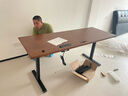 木藝生3cm高端实木电动升降桌电脑桌台式电竞桌子办公书桌可升降工作台 【升级线盒】单电机3cm实木胡桃色 180*70【免费送装】 实拍图