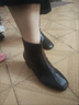 大东女士高跟短靴女粗跟方头2025新款马丁靴英伦风春秋单靴显脚小裸靴 黑色-薄绒 37 实拍图