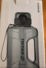 乐扣乐扣（LOCK&LOCK）健身顿吨桶运动水壶大容量户外男女便携运动水壶塑料吸管杯太空杯 灰色 1600ml 实拍图