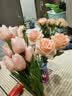 吕姆克仿真花假花绢花客厅办公室装饰道具仿真花摆件郁金香粉色10支6293 实拍图