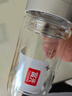 富光双层玻璃杯商务泡茶杯子大容量耐热办公水杯过滤带把银色320ml 实拍图