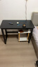 馨美凯电脑桌台式家用简易书桌办公桌简约现代工作台租房卧室学习写字桌 【单桌1.6cm厚桌面】黑架+碳纤色 长100cm*宽50cm*高74cm 实拍图
