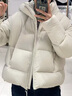 坦博尔连帽羽绒服女泡芙短款韩版面包服小个子秋冬外套TBF530360D 知春米 XS (155)（建议体重110斤内） 实拍图