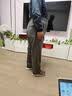 老爷车春秋老人宽松休闲裤男士松紧腰运动裤外穿爸爸裤中老年直筒长裤子 【春秋款】-灰色 常规 2XL 建议体重120-140斤 实拍图