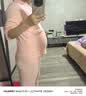纯棉哺乳秋衣上衣全棉保暖内衣孕妇睡衣秋冬产后产妇月子服打底衫 山茶粉-套装 L（100-120斤左右） 实拍图