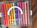 马可（MARCO）24色直液式丙烯马克笔高覆盖不透色软头专业绘画荧光水彩笔生日学生男孩女孩水彩笔美育 实拍图