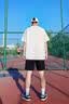 雅鹿短袖t恤男夏季冰丝速干男装潮牌衣服男士体恤上衣宽松圆领半袖 D210白色 XL 实拍图