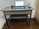 悦美妙 电脑桌台式家用办公书桌简约现代带书架宿舍写字桌子 【双抽款】拉丝黑橡木色100*60CM 实拍图