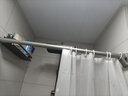 未来式 免打孔阳台伸缩晾衣杆窗帘杆卫生间挂衣凉衣服升缩承重浴帘杆 灰色 0.7~1.2米墙距适用 实拍图