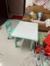 贝琪雅儿童桌椅套装学习桌椅宝宝画画升降积木桌椅子塑料家用幼儿园桌子 薄荷绿白面木板长桌（80*60） 实拍图
