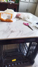 长虹（CHANGHONG） 电暖桌正方形烤火桌电炉电热取暖桌电烤桌客厅电暖炉烤火炉桌子一体取暖器家用冬季多功能电烤炉 墨石白80*80 【隐形炉+高端岩板+变频省电】 实拍图