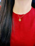 中国黄金（CHINA GOLD）银杏叶黄金项链女足金织梦网套链生日礼物送女友老婆 足金织梦网银杏叶挂坠【赠S925链】纪念品 实拍图