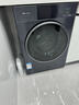 松下（Panasonic）洗烘一体空气洗线屑清洁10kg超薄变频滚筒洗衣烘干机彩屏自动投放水氧泡沫净光动银除菌 XQG100-N1KD7 实拍图