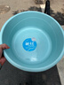 茶花塑料洗脸盆家用洗衣盆洗脚盆加深加厚学生宿舍面盆盆子旅行塑料盆 中号淡蓝色 36cm 实拍图