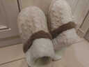 GOEWY棉拖鞋女秋冬季保暖女士棉拖厚底居家室内防滑毛绒拖鞋情侣可外穿 百搭杏色礼盒装【TPR防滑大底+保暖锁温+亲肤毛绒】 36-37 （适合36-37脚穿） 实拍图