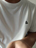 杰克·琼斯（JACK&JONES）26年男装四季打底T恤男士凉感透气多色情侣款短袖t恤水洗不易走形 A06白色 第二批 L 180 实拍图