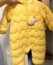 巴拉巴拉童装婴儿连体羽绒服轻薄羽绒服宝宝衣服2025冬装抱衣爬服男童女童 黄色雪人-白鸭绒 100 cm-充绒量53g 实拍图