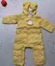 巴拉巴拉童装婴儿连体羽绒服轻薄羽绒服宝宝衣服冬装抱衣爬服男童女童 蛾黄31004 90cm 实拍图
