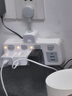 【京东物流】纯铜插头转换器小米同款插座安全耐用USB带夜灯独立开关一转多孔家用插排板 灰色带插头 4开关（纯铜 2500W）夜灯+USB 实拍图