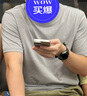 杰克·琼斯（JACK&JONES）25年男装T恤男夏季T恤舒适男士短袖凉感多色上衣纯色水洗不易走形 海军蓝E38 M 175 实拍图