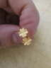 周六福（ZLF）  黄金耳饰女小金花四叶草耳钉足金999首饰 计价 0.73g 实拍图
