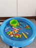 马丁兄弟钓鱼玩具钓鱼池儿童带磁性可装水钓鱼台充气池捞鱼玩具50件套 实拍图