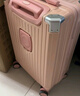 袋鼠高颜值行李箱女学生2025新款多功能拉杆箱男大容量密码箱耐用皮箱 168多功能升级加厚款【茱萸粉】 26寸【高中生推荐】 实拍图