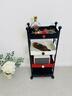 名做家用多功能移动置物架简易零食架落地一体多层厨房收纳架储物架子 黑白/五层移动零食架 实拍图