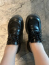 ZHR乐福鞋女真牛皮百搭增高单鞋女厚底通勤舒适女鞋 AY116 黑色 38  实拍图