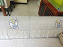 梓晨【超防滑】沙发垫四季通用简约坐垫子布全包沙发罩套靠背巾盖布巾 星象-灰【刺绣升级款】 90*210cm（加大三人位） 实拍图