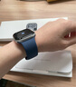 Apple/苹果 Watch Series 10 智能手表GPS款46毫米银色铝金属表壳丹宁色运动型表带S/M MX203CH/B 实拍图