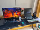 甄严选电脑桌台式电竞桌椅套装组合桌子办公家用桌学习桌书房书桌写字桌 【黑架+黑碳纤纹面】单桌160*60 实拍图