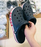 卡骆驰（CROCS）洞洞鞋贝雅卡骆班轻便耐磨一脚蹬休闲鞋|205089 深蓝/辣椒红-4CC 45 (290mm) 实拍图