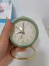 汉时（Hense） 时尚创意小闹钟学生儿童高中生床头钟台钟桌钟闹表石英钟表HA08 绿色3英寸 实拍图