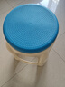 华恺之星 塑料凳子 家用加厚耐磨餐椅子小圆凳板凳换鞋浴室凳 蓝色 实拍图