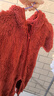 papa爬爬秋冬新款男女宝宝动物造型爬服抱抱绒连体衣婴儿保暖哈衣 橘红色 73cm 实拍图