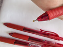 派通（Pentel）BLN105按动红色中性笔高颜值0.5mm签字笔商务学生速干水笔水性笔文具 红杆红芯12支装 实拍图