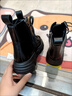 大东女士2025秋冬新款马丁靴女百搭英伦风厚底短靴女鞋短筒靴 黑色加绒 37 实拍图