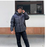 波司登（BOSIDENG）冬季羽绒服男士宽松短款休闲加厚连帽圆领休闲百搭外套 【店长推荐】星尘灰8F63 L 180/100A 体重约140-155斤 实拍图