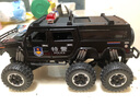 卡威（KIV）合金汽车模型警车玩具车越野车小汽车模型男孩儿童仿真车模 加大 6轮悍马越野警车黑色 实拍图