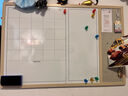 得力40*30cm白板 双面软木板墙/留言板/家用记事板/照片墙板（木塑边框、针插留言）MQ121 实拍图