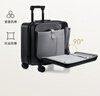 爱华仕【顺顺箱】一帆风顺行李箱前开盖拉杆箱多功能登机箱男18英寸黑色 实拍图