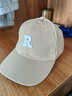 【热巴同款】加大棒球帽帽子男女大头围显脸小春夏字母百搭棒球帽 刺绣款-卡其 实拍图