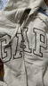 盖璞（GAP）男女装春款LOGO仿羊羔绒宽松连帽衫卫衣美版789781 米色 XS 美码  S亚洲码175/88A 实拍图