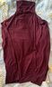 优衣库女装HEATTECH EXTRA WARM 混纺高领T恤/长袖 9%羊绒 478954 478954/18暗红色 M 实拍图