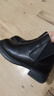 ZHR短靴女秋冬复古真牛皮通勤女靴舒适加绒切尔西靴 EH18A 黑色 39  实拍图