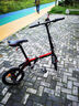 邦德·富士达 折叠自行车男女成人16寸禧玛诺7级变速小公路跑车青少年学生单车 黑红 16英寸 实拍图