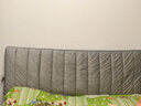 新款绒料加厚夹棉床头靠垫现代简约床头罩纯色绗缝布艺床头套全包 荷兰绒【线条款-浅灰】特厚夹棉 适用床头长1.8米【高度65cm内】 实拍图