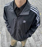 adidas休闲简约三条纹梭织立领夹克外套男装秋季阿迪达斯三叶草 黑色 (偏小，推荐买大1码)   2XL 实拍图